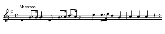 Rhyfelgyrch Cabden Morgan - staff notation