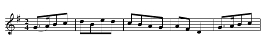Rhywbeth - staff notation