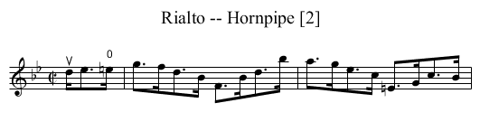 Rialto -- Hornpipe [2] - staff notation