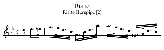 Rialto - staff notation