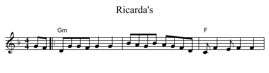 Ricarda's - staff notation