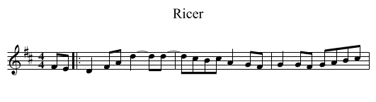Ricer - staff notation