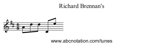 Richard Brennan's - staff notation