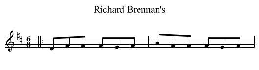 Richard Brennan's - staff notation