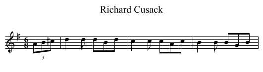 Richard Cusack - staff notation