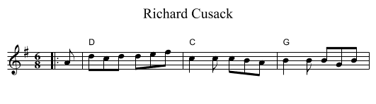 Richard Cusack - staff notation