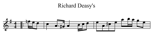 Richard Deasy's - staff notation