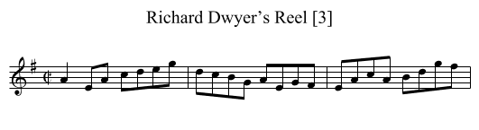 Richard Dwyer’s Reel [3] - staff notation