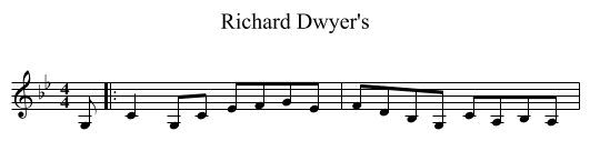 Richard Dwyer's - staff notation