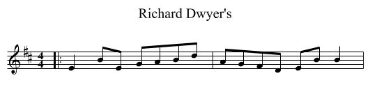 Richard Dwyer's - staff notation