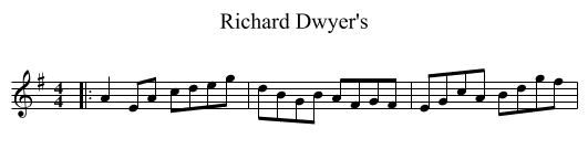 Richard Dwyer's - staff notation