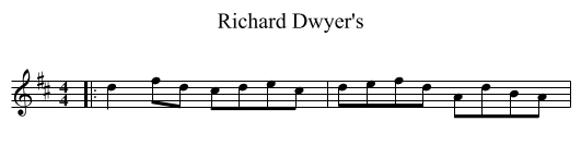 Richard Dwyer's - staff notation