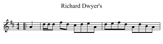 Richard Dwyer's - staff notation