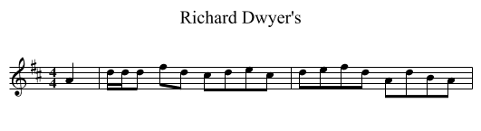 Richard Dwyer's - staff notation