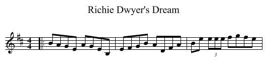 Richie Dwyer's Dream - staff notation