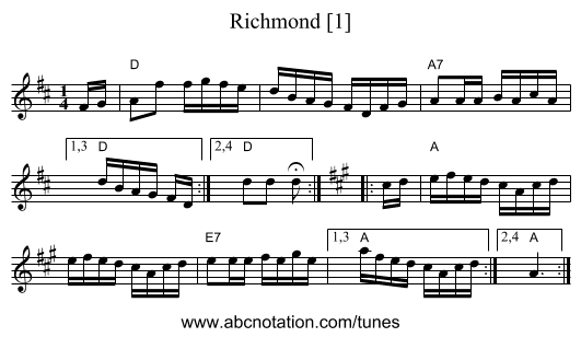 Richmond [1] - staff notation