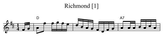 Richmond [1] - staff notation