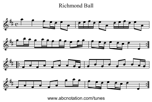 Richmond Ball - staff notation