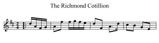 Richmond Cotillion, The  - staff notation