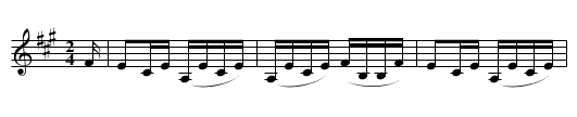 Richmond Hill [2] - staff notation