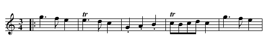 Richmond Regatta Minuet - staff notation
