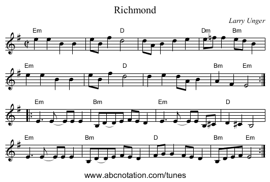 Richmond - staff notation