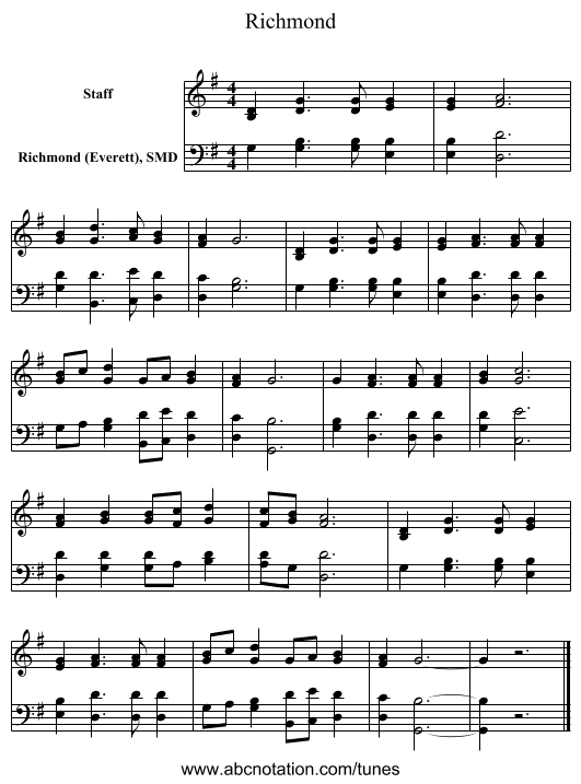 Richmond - staff notation
