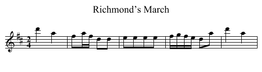 Richmond’s March - staff notation