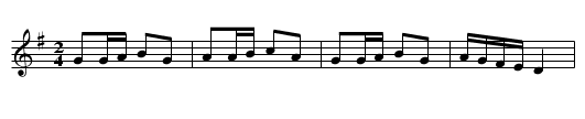 Rickets Dance - staff notation