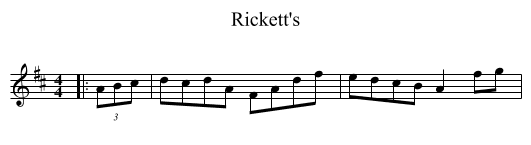 Rickett's - staff notation