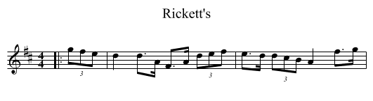 Rickett's - staff notation