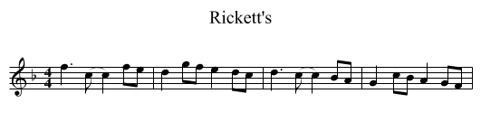 Rickett's - staff notation