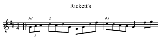 Rickett's - staff notation