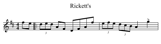 Rickett's - staff notation