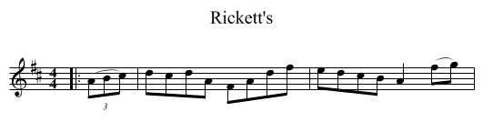 Rickett's - staff notation