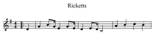 Ricketts - staff notation