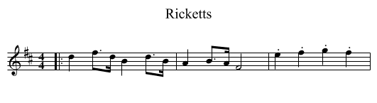 Ricketts - staff notation