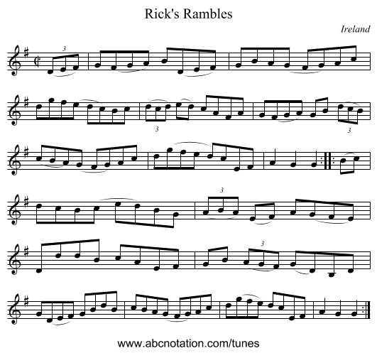 Rick's Rambles - staff notation