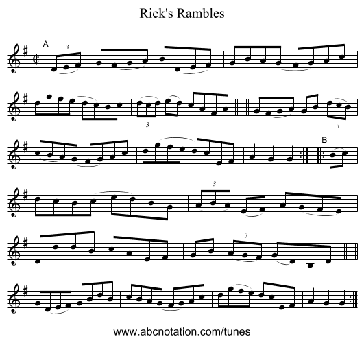 Rick's Rambles - staff notation