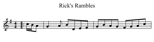 Rick's Rambles - staff notation