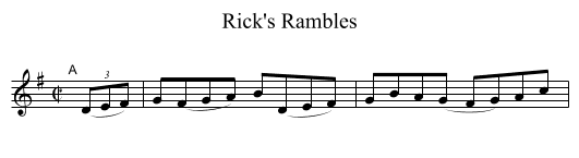 Rick's Rambles - staff notation