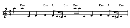 Riddar-Lasses polska - staff notation