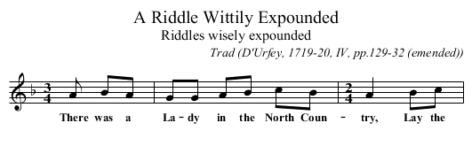 Riddle Wittily Expounded, A  - staff notation