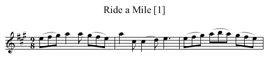 Ride a Mile [1] - staff notation