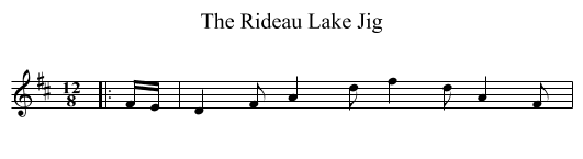 Rideau Lake Jig, The  - staff notation