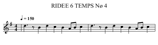 RIDEE 6 TEMPS Nø 4 - staff notation