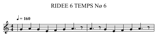 RIDEE 6 TEMPS Nø 6 - staff notation
