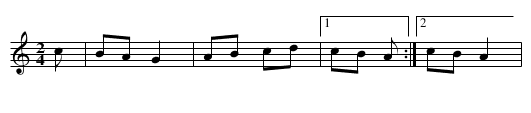 Ridée : Les yeux fixés - staff notation