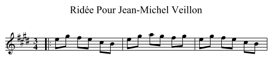 Ridée Pour Jean-Michel Veillon - staff notation