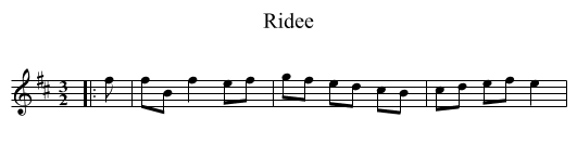 Ridee - staff notation